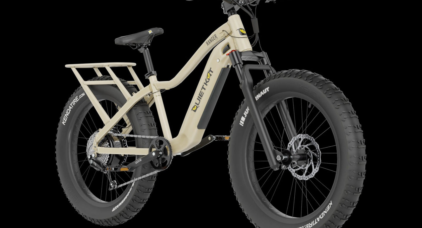 QUIETKAT RANGER 10 ELECTRIC BIKE, 1000W, 17IN FRAME, SANDSTONE