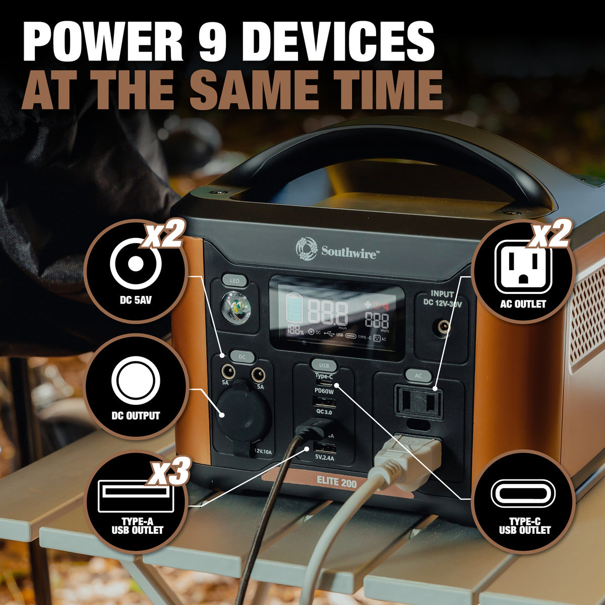 SOUTHWIRE ELITE 200 SERIES™ PORTABLE POWER STATION