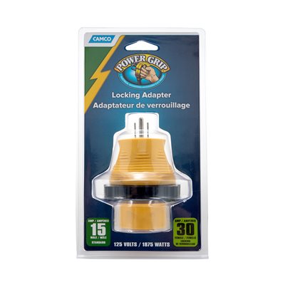Camco 15A-30A RV Locking PowerGrip Adapter