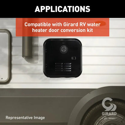Girard RV Water Heater Door Trim Ring - Black