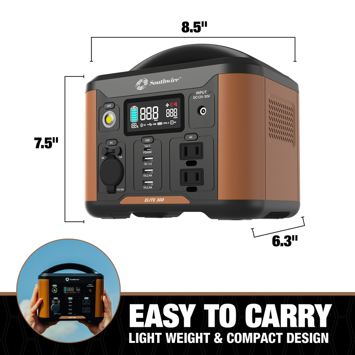 SOUTHWIRE ELITE 300 SERIES™ PORTABLE POWER STATION