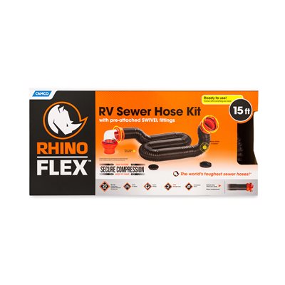 CAMCO RhinoFLEX 15' Sewer Hose Kit