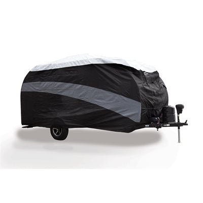 CAMCO Pro-Tec Mini Travel Trailer Cover, Fits Trailers Up to 17'7" With Front Door Entry
