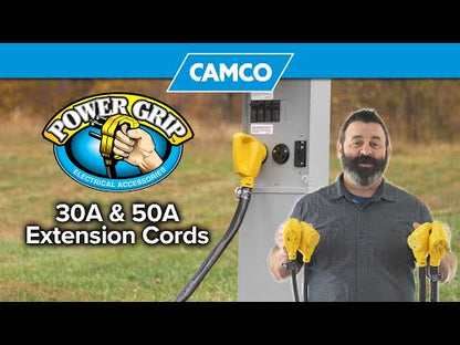 CAMCO 25' PowerGrip Heavy-Duty Outdoor 30-Amp Extension Cord